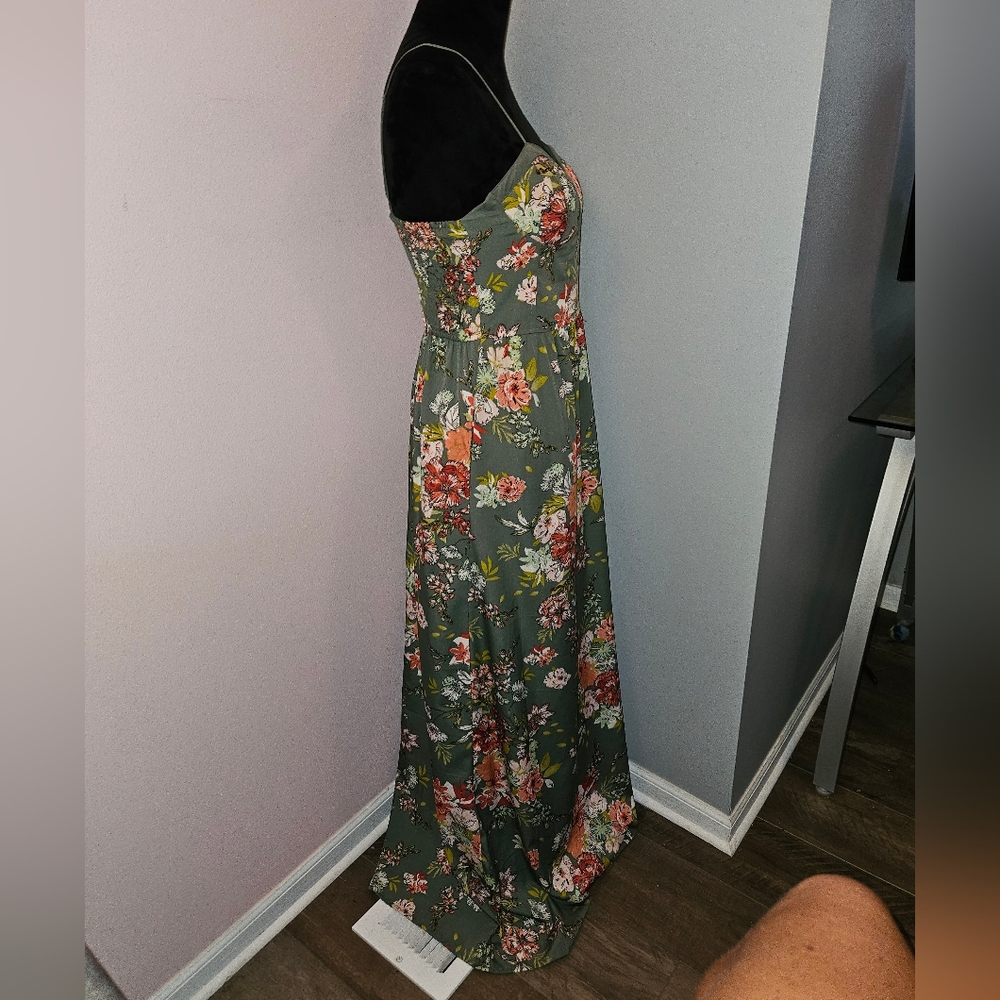 Band Of Gypsies Floral Maxi Dress - Size Medium - Picture 3 of 7
